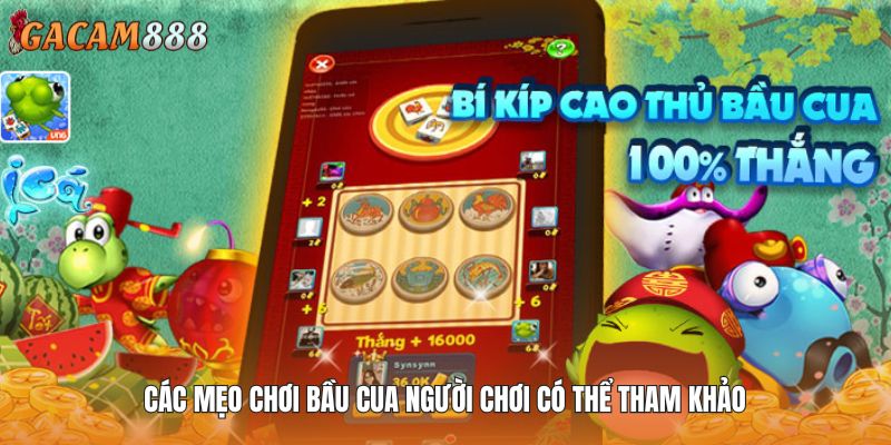 Các mẹo chơi bầu cua người chơi có thể tham khảo