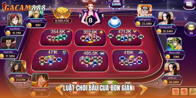 Luật chơi bầu cua đơn giản
