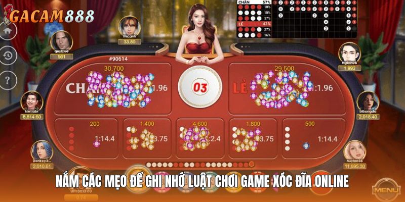 Nắm các mẹo để ghi nhớ luật chơi game xóc đĩa online